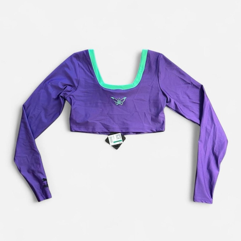 PUMA x Dua Lipa Long Sleeve Crop Top – Size L – NWT